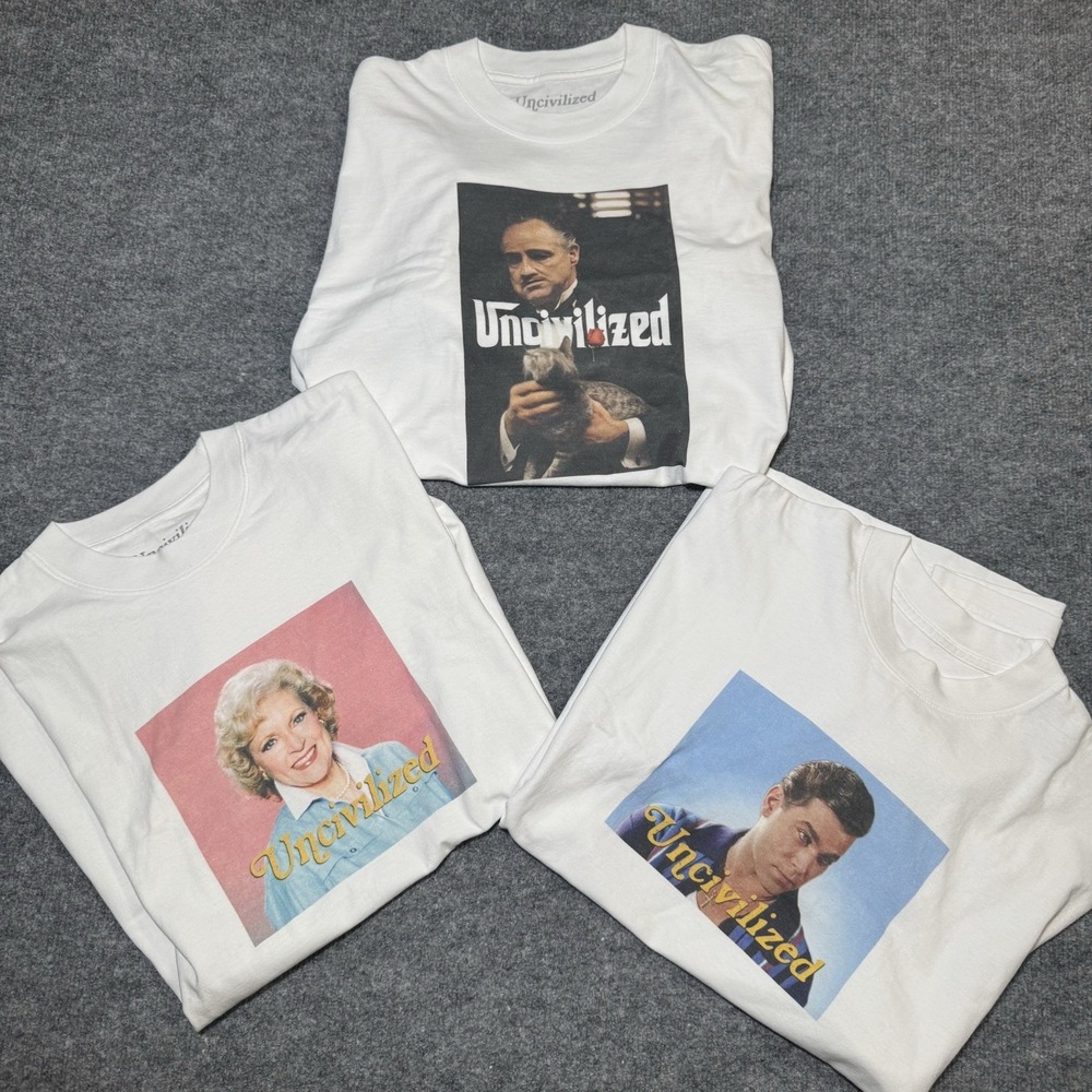 Uncivilized T-Shirts Betty White, Ray Liotta, The Godfather Tee Foamer Simpson M